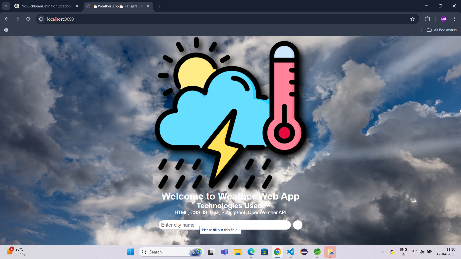 Spring Boot Weather App